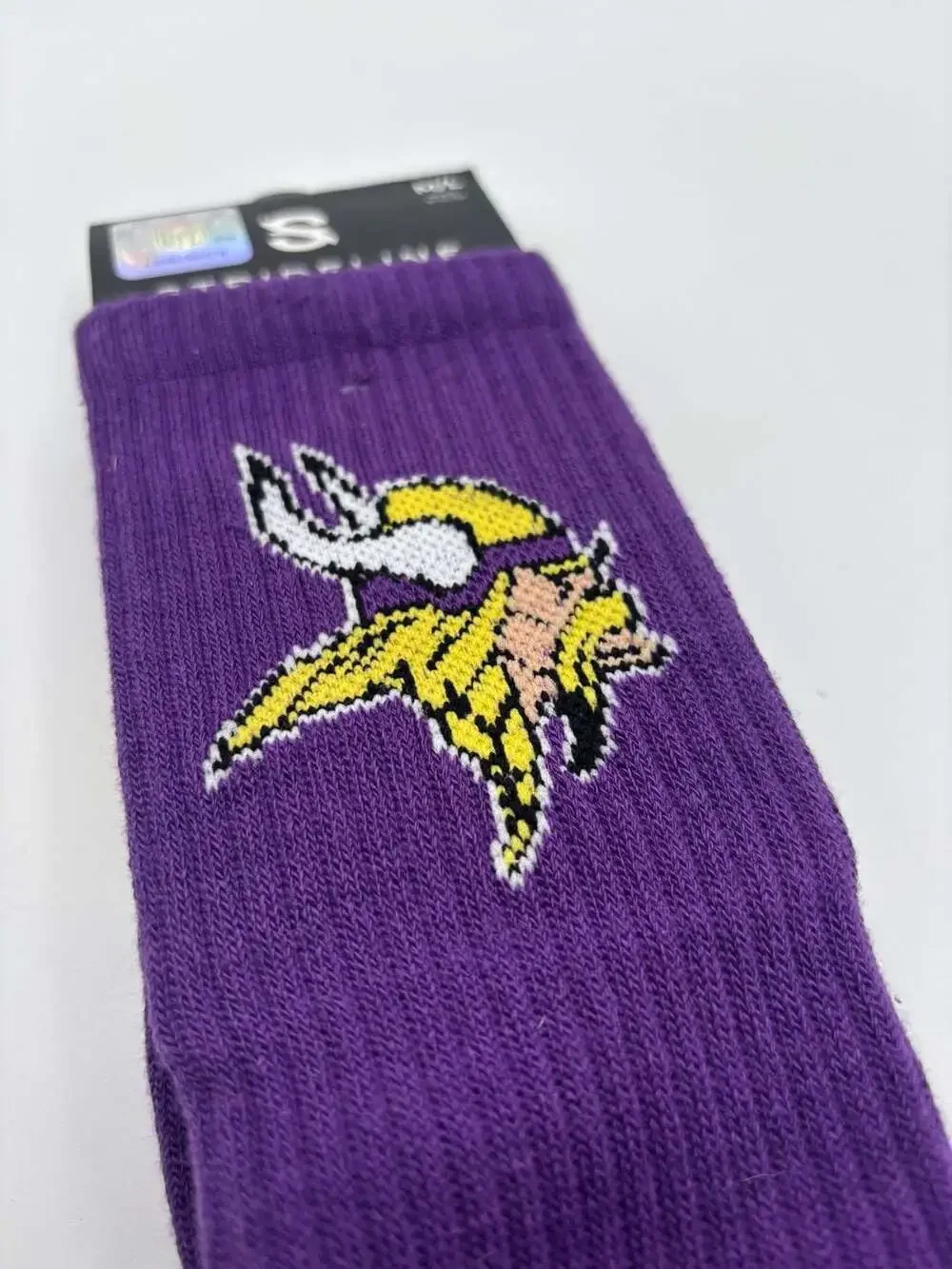 Strideline Minnesota Vikings NFL Crew Socks, Size M/L